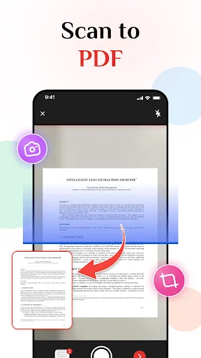 Document scanner using smartphone camera to capture and convert physical documents to PDF files