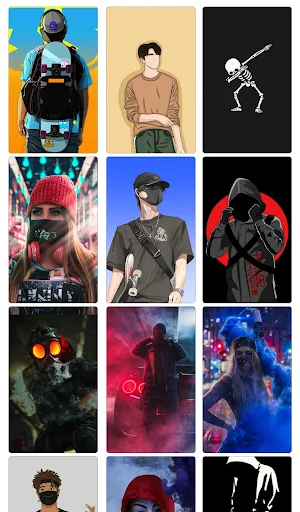 DAB Wallpaper collection of street style character designs, minimalist illustrations, and trendy wallpapers with cool urban aesthetic for phone customization