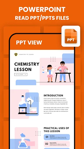 All Document Viewer PowerPoint presentation reader showing chemistry lesson with illustrations