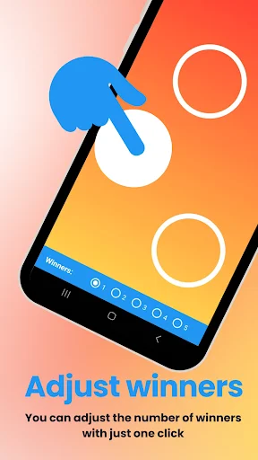 Adjust winners feature in Chooser app enabling single-click adjustment of number of random winners