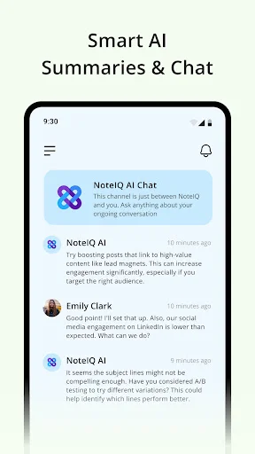 Job Hunting Tool meeting summary screen with tabs for Summary, Conversation, AI Chat showing keywords and action items