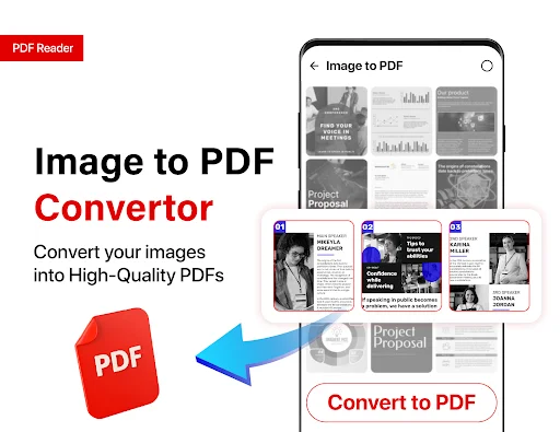 Image to PDF converter transforming multiple images into high-quality PDF documents