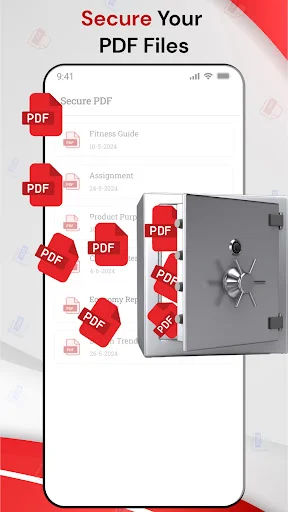 Secure PDF files with encryption vault feature protecting documents from unauthorized access and theft