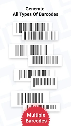 Collection of various barcode types and formats ready for generation with multiple barcode examples displayed