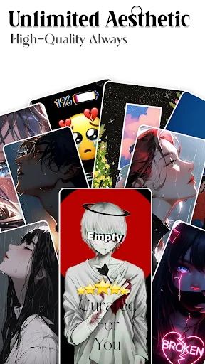 Unlimited Aesthetic sad anime wallpapers collection featuring high-quality character designs and emotional artistic styles