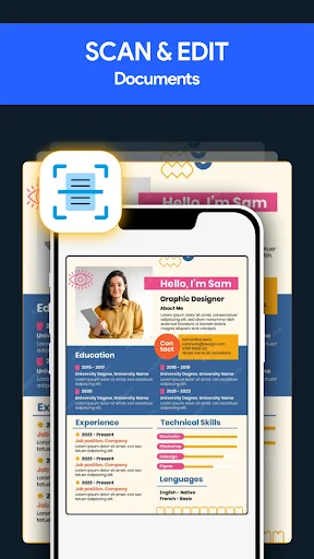 Scan and edit resume with text recognition and PDF document editing in Smart Printer app