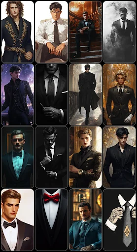 Sophisticated male figure wallpapers featuring formal wear and elegant business casual styling